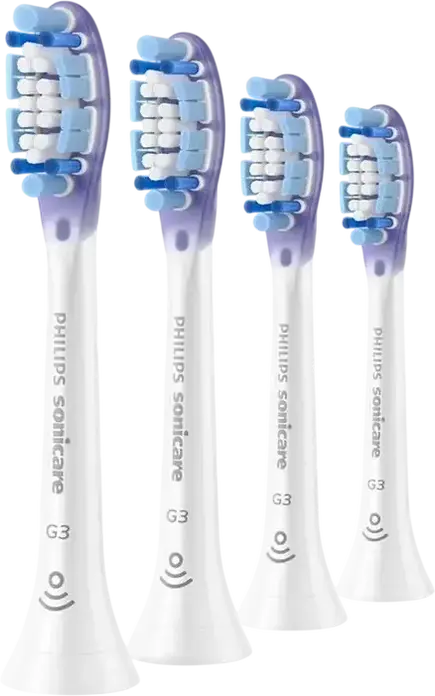 Сменные насадки для зубных щеток Philips Sonicare W2 Optimal White для HX9054/87, мягкая щетина, овальная форма, белые, набор из 4 штук