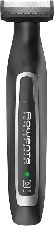 Rowenta Forever Sharp TN6000F5 3-in-1 Hybrid Beard and Mustache Trimmer, Self-Sharpening Stainless Steel Blades, 3 Comb Attachments, Wet & Dry, Black and Silver