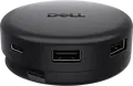 Dell Pro DA326 7-in-1 USB-C Multiport Adapter Travel Hub, 6K HDMI 2.1, DP 1.4, 2.5GbE RJ45, 100W PD, Retractable Cable, Black