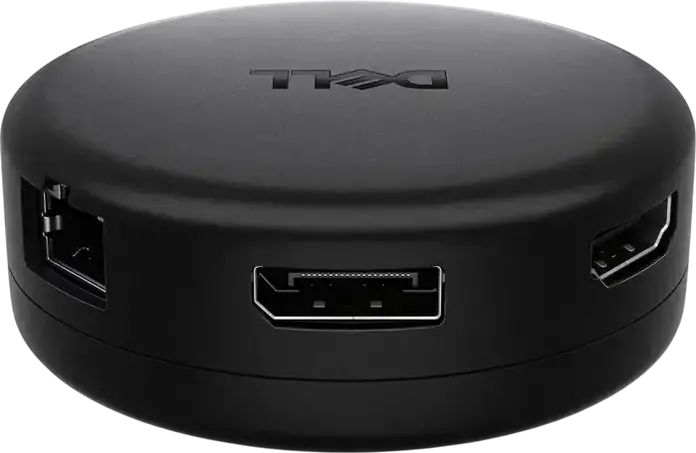 Dell Pro DA326 7-in-1 USB-C Multiport Adapter Travel Hub, 6K HDMI 2.1, DP 1.4, 2.5GbE RJ45, 100W PD, Retractable Cable, Black
