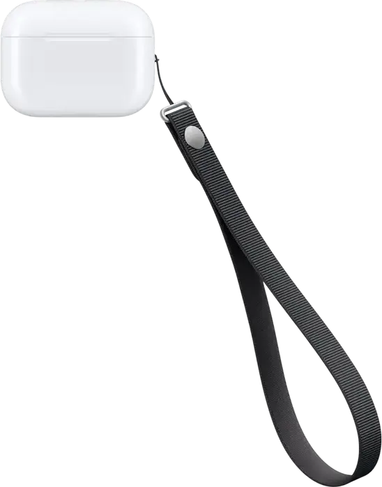 Brățară de închegat Apple A3734 din TPU pentru transport hands-free, compatibilă cu carcase selectate de iPhone și AirPods Pro, Negru