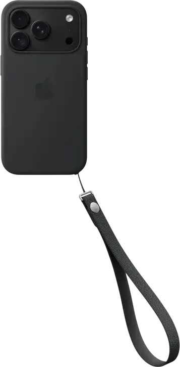 Brățară de închegat Apple A3734 din TPU pentru transport hands-free, compatibilă cu carcase selectate de iPhone și AirPods Pro, Negru