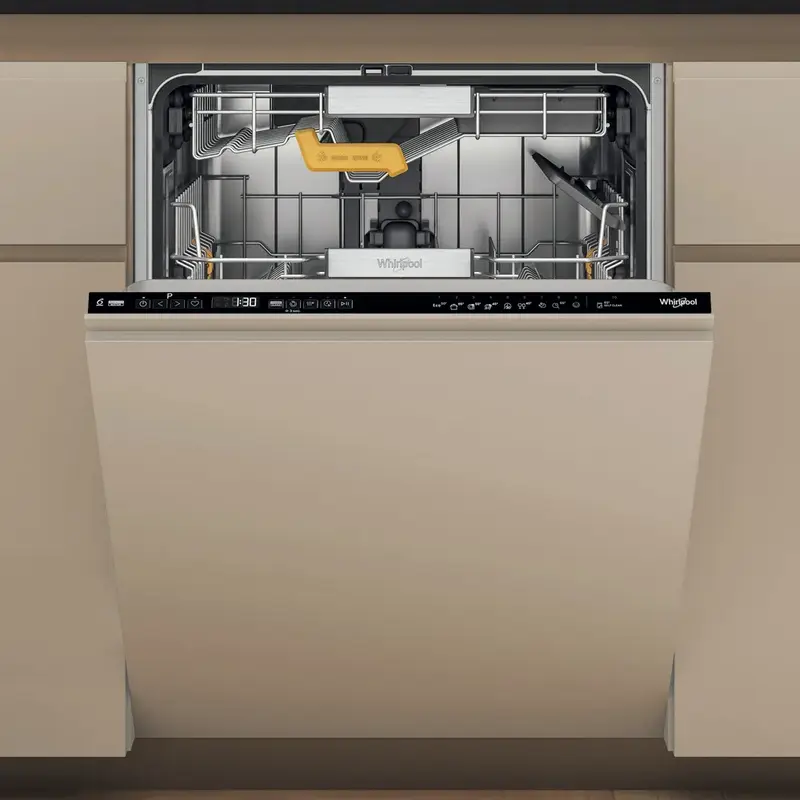 Встраиваемая посудомоечная машина Whirlpool WH8IA15AM6L0, полноразмерная, на 15 комплектов, 6th Sense, NaturalDry, AquaStop, 10 программ, класс A, черная