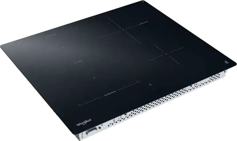 Встраиваемая индукционная панель Whirlpool WTX6014DCF, 4 зоны, 6th Sense, flexiCook, черная стеклокерамика, 59см, LED-дисплей, 18 уровней мощности, 7.4кВт