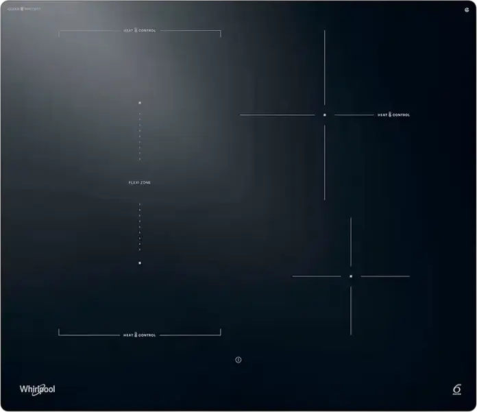 Встраиваемая индукционная панель Whirlpool WTX6014DCF, 4 зоны, 6th Sense, flexiCook, черная стеклокерамика, 59см, LED-дисплей, 18 уровней мощности, 7.4кВт