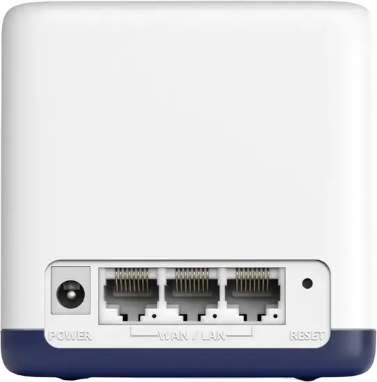 Sistem Mesh Wi-Fi MERCUSYS Halo H50G AC1900 pentru intreaga casa, Set de 2 piese, Dual-Band 1.9 Gbps, 3 Porturi Gigabit, Roaming fara cusure, Alb