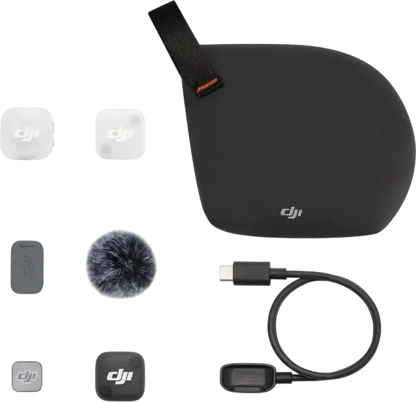 DJI Mic Mini 2 Transmitter DMMT02 Wireless Lavalier Microphone, Omnidirectional, 2.4GHz, Bluetooth 5.3, 400m Range, Black