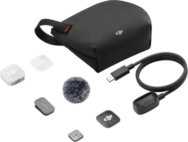 DJI Mic Mini 2 Transmitter DMMT02 Wireless Lavalier Microphone, Omnidirectional, 2.4GHz, Bluetooth 5.3, 400m Range, Black