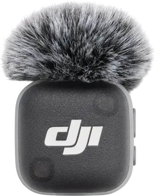 DJI Mic Mini 2 Transmitter DMMT02 Wireless Lavalier Microphone, Omnidirectional, 2.4GHz, Bluetooth 5.3, 400m Range, Black