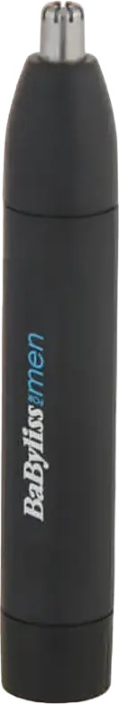 Trimmer BaByliss E650E pentru nas și urechi pentru bărbați, sistem de tăiere rotativ din oțel inoxidabil, funcționare cu baterie, negru