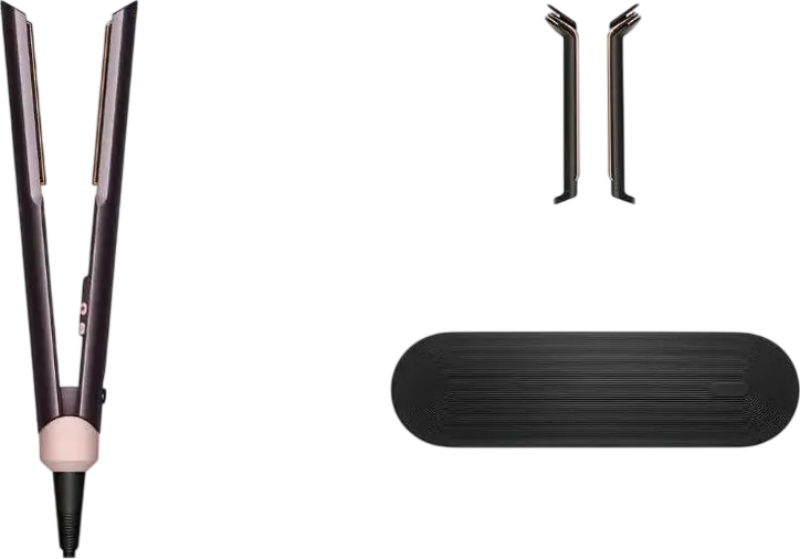 Выпрямитель для волос Dyson Corrale CoolShine HT02, Jasper Plum, макс. темп. 210°C, 4 режима температуры, гибкие пластины, охлаждающая насадка, набор из 3 предметов