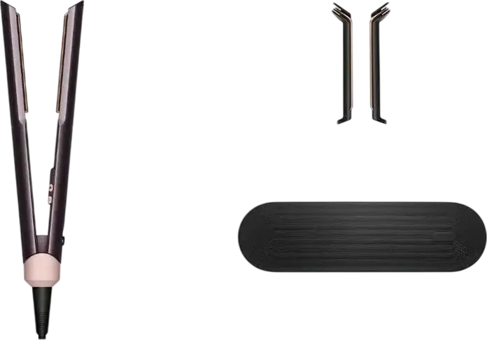 Выпрямитель для волос Dyson Corrale CoolShine HT02, Jasper Plum, макс. темп. 210°C, 4 режима температуры, гибкие пластины, охлаждающая насадка, набор из 3 предметов