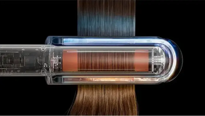 Выпрямитель для волос Dyson Corrale CoolShine HT02, Jasper Plum, макс. темп. 210°C, 4 режима температуры, гибкие пластины, охлаждающая насадка, набор из 3 предметов