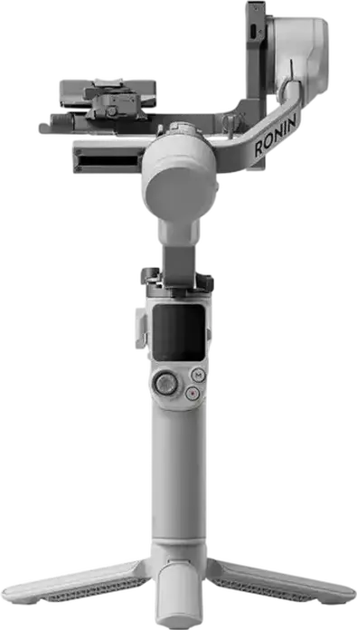 Stabilizator Gimbal DJI RS 4 Mini, Gri, Aluminiu si ABS, Payload 0.4-2 kg, Baterie 13h, Blocare Automata a Axelor, Filmare Verticala, Bluetooth 5.1