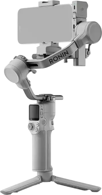 Stabilizator Gimbal DJI RS 4 Mini, Gri, Aluminiu si ABS, Payload 0.4-2 kg, Baterie 13h, Blocare Automata a Axelor, Filmare Verticala, Bluetooth 5.1