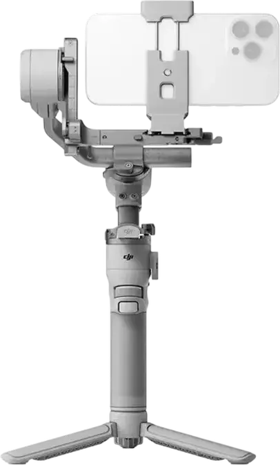 Stabilizator Gimbal DJI RS 4 Mini, Gri, Aluminiu si ABS, Payload 0.4-2 kg, Baterie 13h, Blocare Automata a Axelor, Filmare Verticala, Bluetooth 5.1