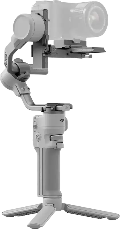 Stabilizator Gimbal DJI RS 4 Mini, Gri, Aluminiu si ABS, Payload 0.4-2 kg, Baterie 13h, Blocare Automata a Axelor, Filmare Verticala, Bluetooth 5.1