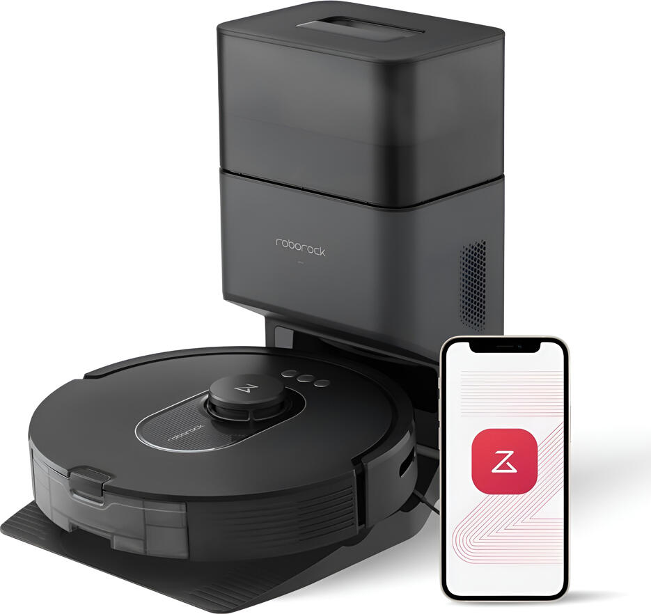 Roborock Q5 Max+ Robot Vacuum and Mop, 5500 Pa Suction, LiDAR PreciSense Navigation, Auto-Empty Station 2.5L, Washable HEPA Filter, 5200 mAh Battery