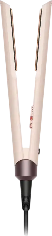 Dyson Corrale CoolShine HT02 Hair Straightener, Ceramic Pink, 210°C Max Temp, 4 Heat Settings, Flexing Plates, Cooling Attachments, Heat-Resistant Mat