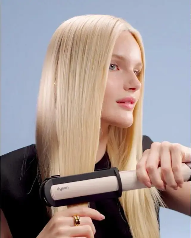 Dyson Corrale CoolShine HT02 Hair Straightener, Ceramic Pink, 210°C Max Temp, 4 Heat Settings, Flexing Plates, Cooling Attachments, Heat-Resistant Mat