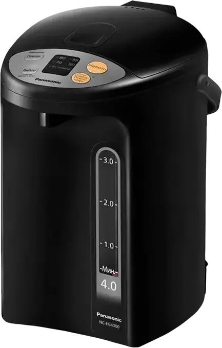 Termopot Electric Panasonic NC-EG4000, Capacitate 4L, Putere 700W, Culoare Negru, 4 Nivele de Temperatura, Inveliș Antiaderent Binchotan-carbon, Ecran LCD Digital