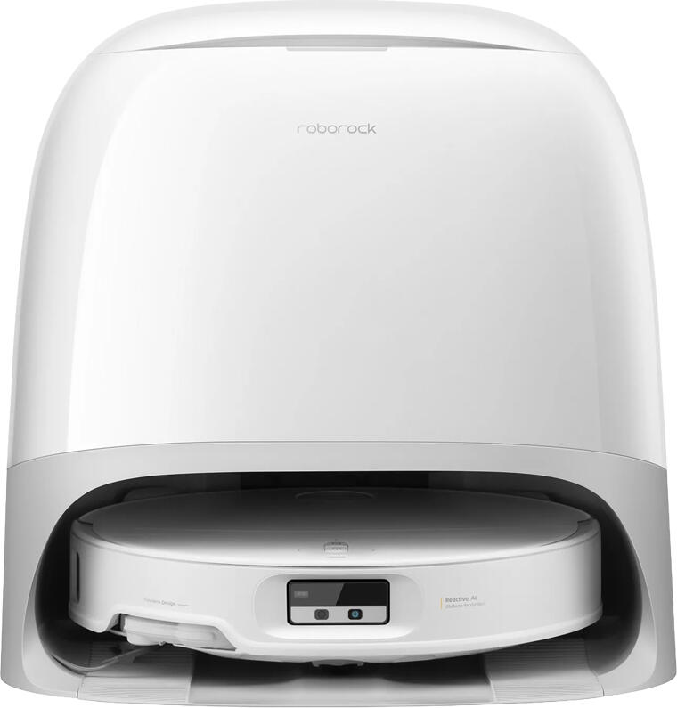 Робот-пылесос Roborock QRevo Curv X, мощность всасывания 22000 Па HyperForce, LiDAR RetractSense, шасси AdaptiLift, мойка швабр водой 80°C, белый