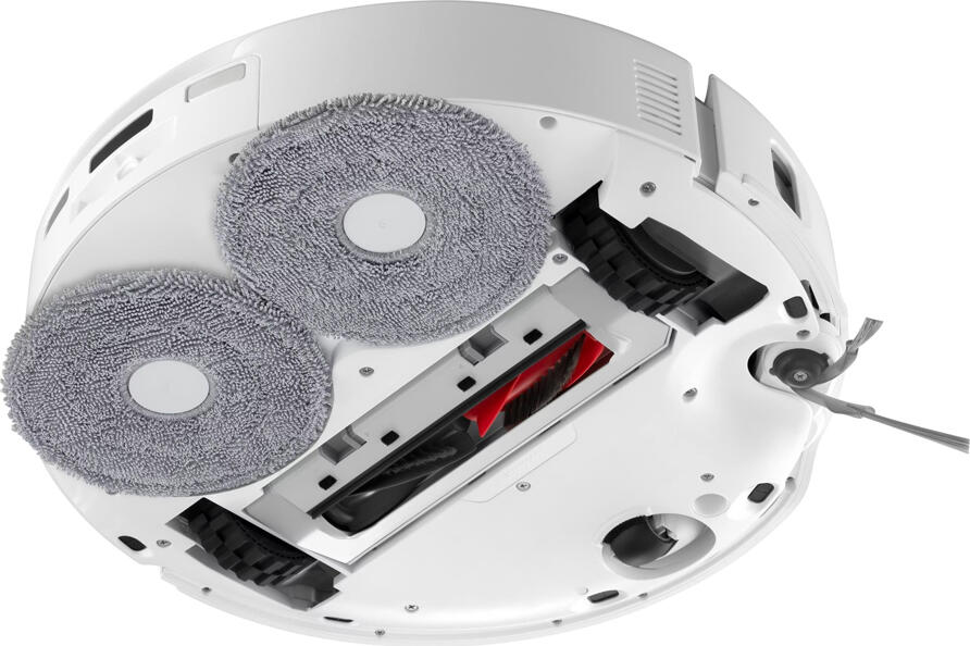 Робот-пылесос Roborock QRevo Curv X, мощность всасывания 22000 Па HyperForce, LiDAR RetractSense, шасси AdaptiLift, мойка швабр водой 80°C, белый