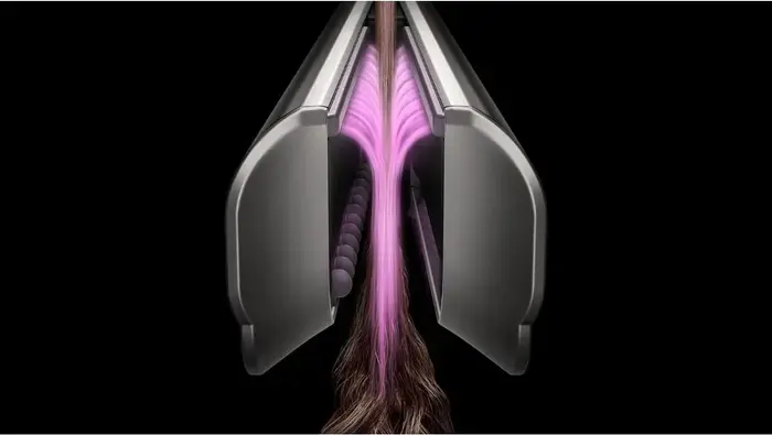 Îndreptător de păr Dyson Airstrait HT03 Wet-to-Dry, 1600W, Flux de Aer cu Presiune Ridicată, Afișaj LCD, Ionizare, Roz Ceramic, Set de 2 Duze