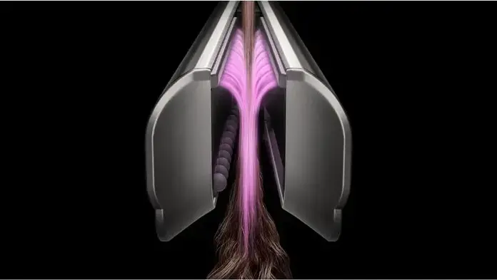 Îndreptător de păr Dyson Airstrait HT03 Wet-to-Dry, 1600W, Flux de Aer cu Presiune Ridicată, Afișaj LCD, Ionizare, Roz Ceramic, Set de 2 Duze