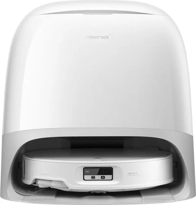 Roborock QRevo Curv2 ProX Robot Vacuum and Mop, 25,000 Pa Suction, DuoDivide Anti-Tangle Brush, Extendable Mop and Side Brush, 100C Hot Water Wash Station, White