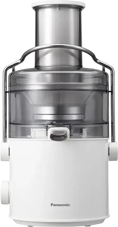 Panasonic MJ-CB100WTQ Centrifugal Juicer, 320W, 13,000 rpm, 2 Speed Settings, 75mm Feeding Tube, 1.5L Juice Container, White, Set of 4 Pieces