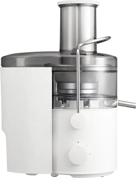 Panasonic MJ-CB100WTQ Centrifugal Juicer, 320W, 13,000 rpm, 2 Speed Settings, 75mm Feeding Tube, 1.5L Juice Container, White, Set of 4 Pieces