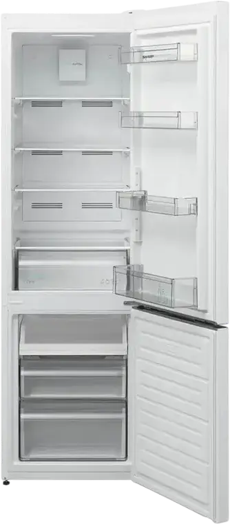 Sharp SJ-NBA05DMXWD-EU Freestanding Combi Fridge-Freezer, 270L, Advance No Frost, Energy Class D, White, 54x60x180 cm, AdaptiFreezer, Odor Free