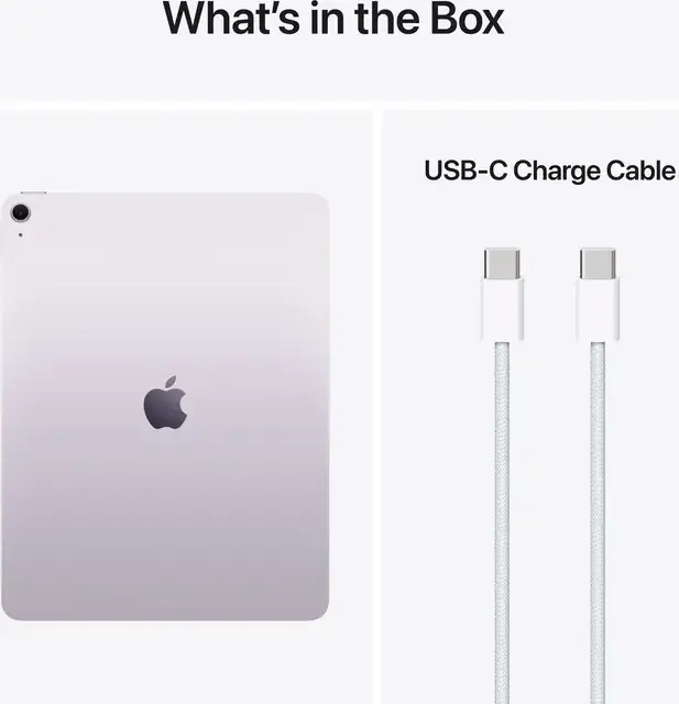 Планшет Apple iPad Air 13-дюймовый (2026) MH624LL/A, процессор M4, 12ГБ ОЗУ, 512ГБ ПЗУ, дисплей Liquid Retina, Wi-Fi 7, iPadOS 26, Purple