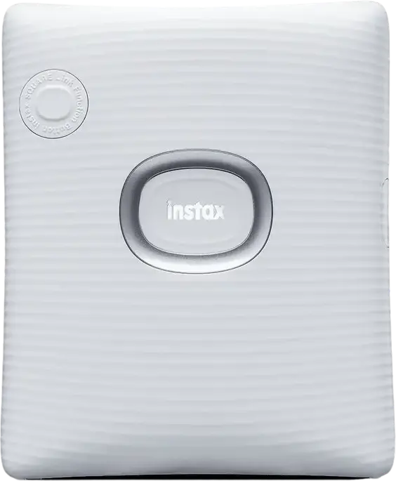 Fujifilm Instax Square Link Smartphone Printer, Ash White, Bluetooth 4.2, 62x62mm Instant Film, AR Print, iOS/Android Compatible