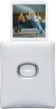 Fujifilm Instax Square Link Smartphone Printer, Ash White, Bluetooth 4.2, 62x62mm Instant Film, AR Print, iOS/Android Compatible