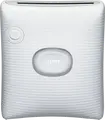 Fujifilm Instax Square Link Smartphone Printer, Ash White, Bluetooth 4.2, 62x62mm Instant Film, AR Print, iOS/Android Compatible