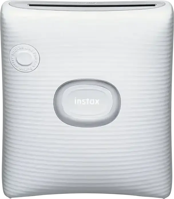 Fujifilm Instax Square Link Smartphone Printer, Ash White, Bluetooth 4.2, 62x62mm Instant Film, AR Print, iOS/Android Compatible