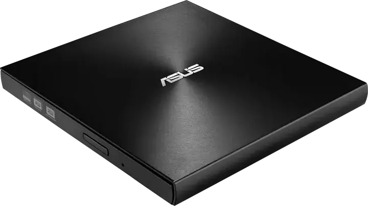 ASUS ZenDrive U9M (SDRW-08U9M-U) External Slim DVD-RW Drive, USB Type-C and Type-A, M-DISC Support, Color: Black, Ultraslim 13.9mm