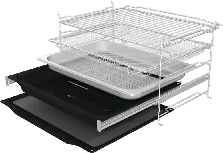 Gorenje BFS6148B G800 Built-in Electric Combined Steam Oven, 77L, A+ Energy Class, Black, TFT VisionPlus Display, FullSteam, AirFry, Set of 3 Trays and Grill