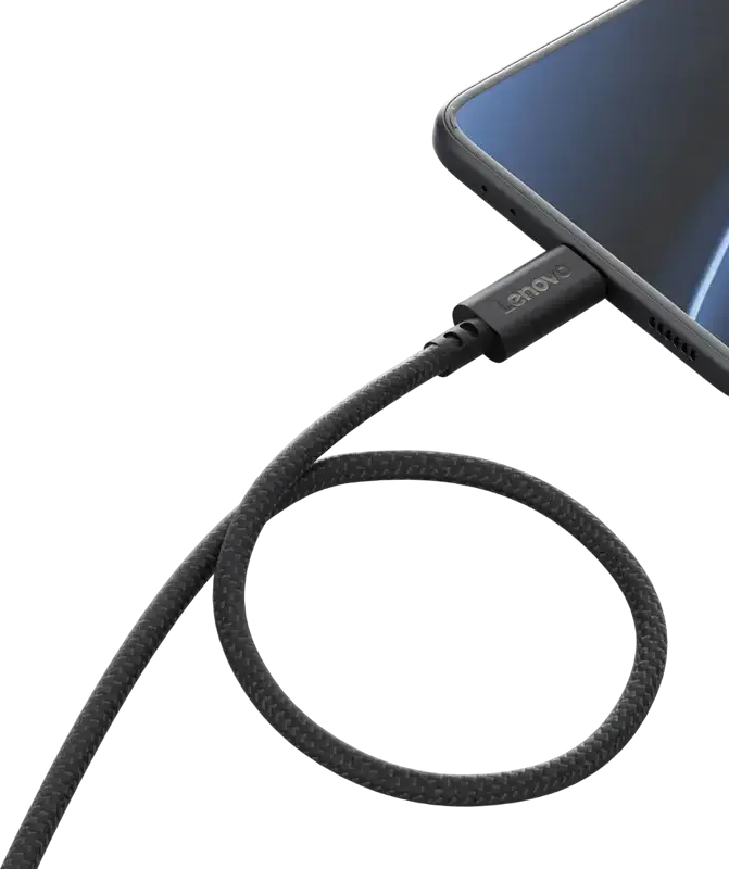 Lenovo 100W GaN Multi-port USB-C Charger, 3x USB Type-C Ports (100W+100W+22.5W), EU Plug, Black, includes USB-C Cable