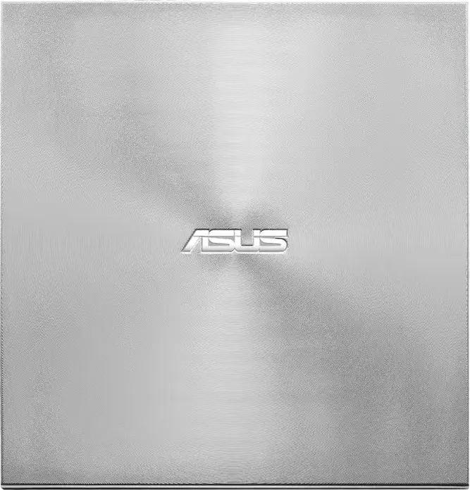 ASUS ZenDrive U9M (SDRW-08U9M-U) External Slim DVD-RW Drive, USB Type-C and Type-A, M-DISC Support, Silver, Ultraslim 13.9mm