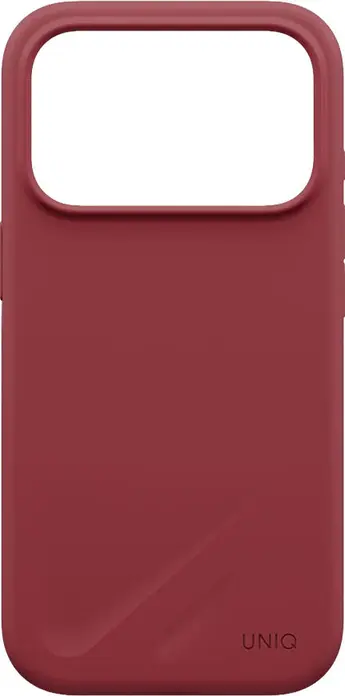 UNIQ Lino Hybrid Case for iPhone 18 Pro Max (6.9") in Cranberry Red, MagClick Magnetic Liquid Silicone Cover, MagSafe Compatible, 2.5m Drop Protection, 1 Piece