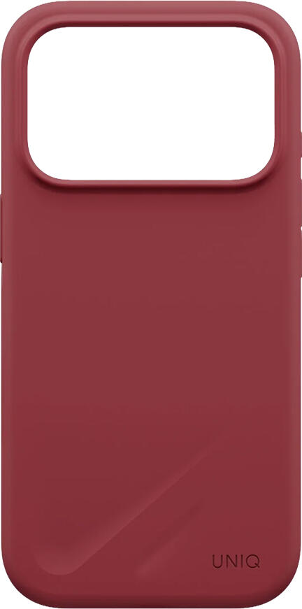 UNIQ Lino Hybrid Case for iPhone 18 Pro Max (6.9") in Cranberry Red, MagClick Magnetic Liquid Silicone Cover, MagSafe Compatible, 2.5m Drop Protection, 1 Piece