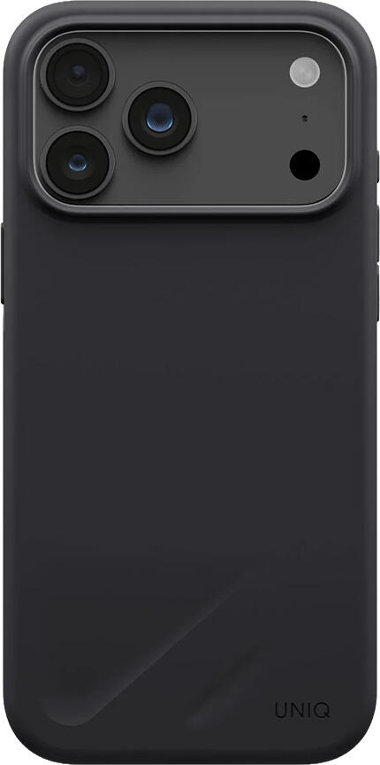 Чехол UNIQ Lino Hybrid для iPhone 18 Pro Max (6.9"), магнитный MagClick из жидкого силикона и поликарбоната, цвет: темно-серый, ударопрочный, противоскользящий, пылезащитный, защита от падений до 2.5м, 1 штука