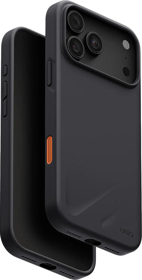 Чехол UNIQ Lino Hybrid для iPhone 18 Pro Max (6.9"), магнитный MagClick из жидкого силикона и поликарбоната, цвет: темно-серый, ударопрочный, противоскользящий, пылезащитный, защита от падений до 2.5м, 1 штука