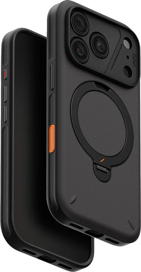 Husa UNIQ Hybrid Elix pentru iPhone 18 Pro 6.3", Hibrid PC si TPU, VeluxeSkin, Suport Mōvion Rotativ 360, MagClick, HapticCore, Protectie Cadere 2.5m