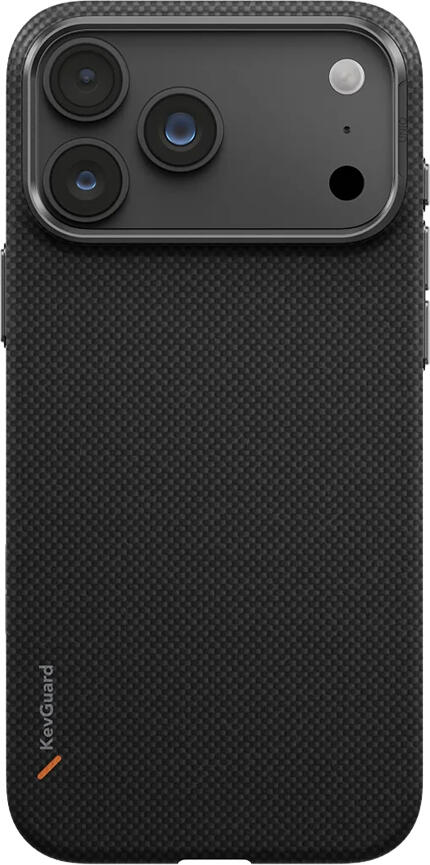 Husa UNIQ Keva Edge Hybrid MagClick pentru iPhone 18 Pro 6.3", Fibra de Aramid, TPU, HapticCore Camera Control, Incarcare Wireless MagClick, Carbon Black