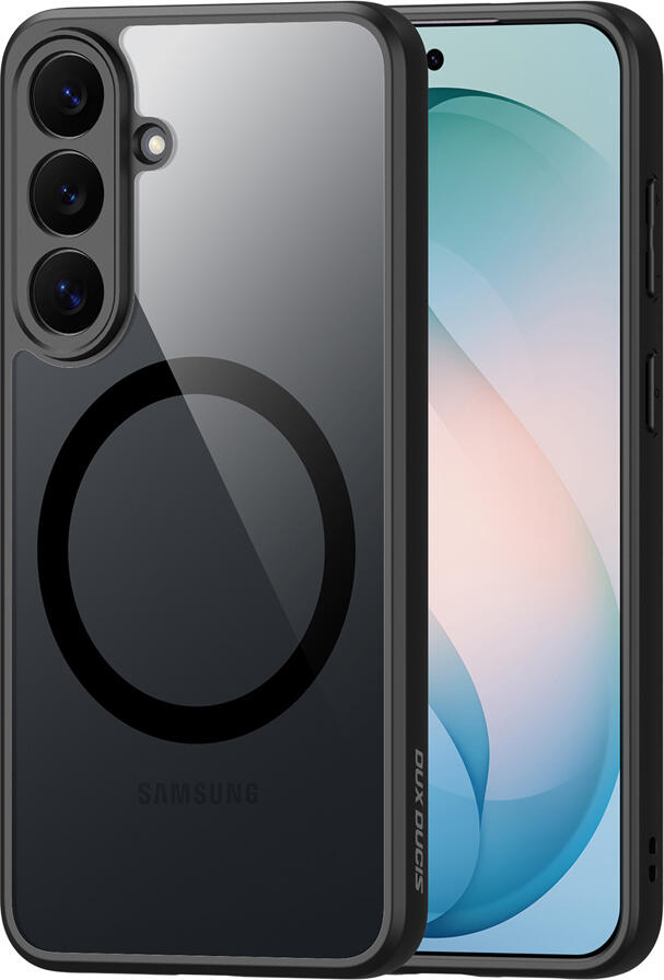 Чехол DUX DUCIS Aimo Mag для Samsung Galaxy S26FE, Гибридный противоударный кейс из PC и TPU с поддержкой MagSafe, матовое покрытие, черный