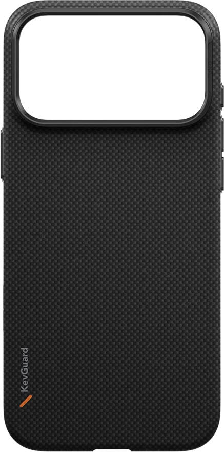 Чехол UNIQ Keva Edge Hybrid MagClick для iPhone 18 Pro Max 6.9", арамидное волокно и TPU, HapticCore Camera Control, беспроводная зарядка MagClick, Carbon Black